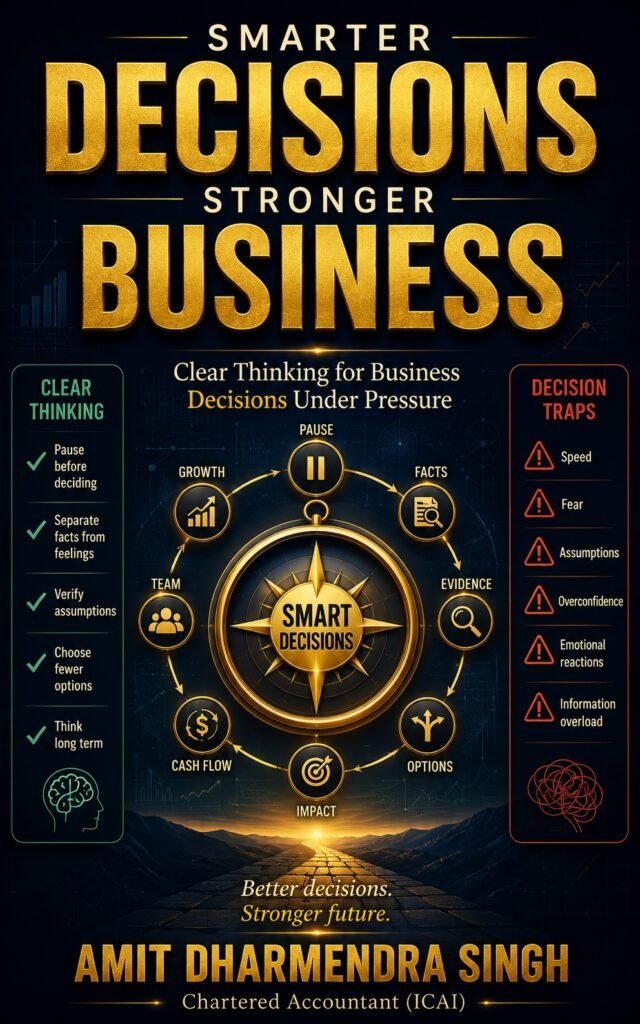 Cover of Smarter Decision, Stronger Business: Clear Thinking For Business Decisions Under Pressure by Amit Dharmendra Singh.